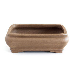 6" Chinese Unglazed Containers -  Soft Rectangular with convex sides, 16 x 13 x 6cm - Pots