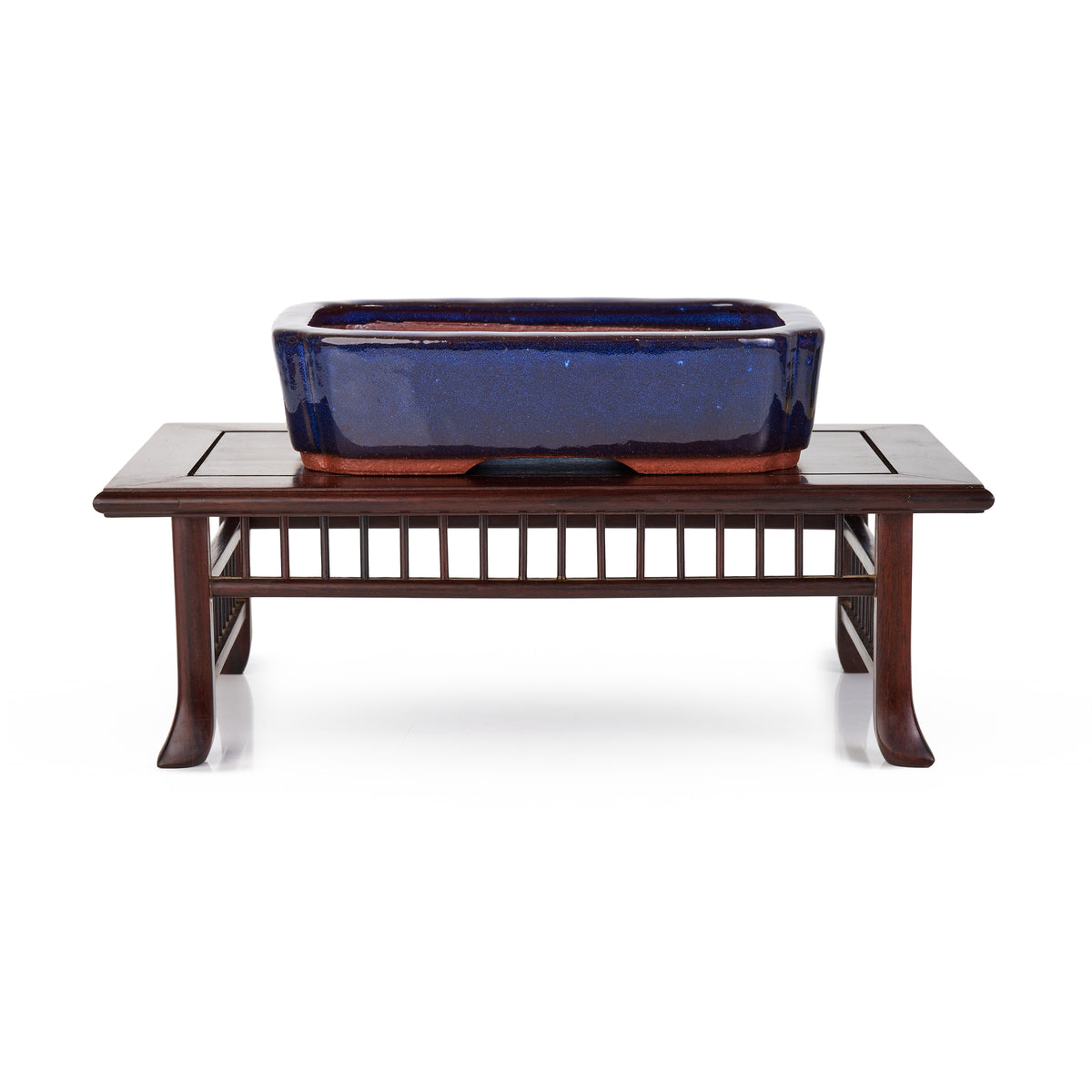 Yozan, Navy blue glaze. Rectangular shape, 180 x 130 x 45mm.