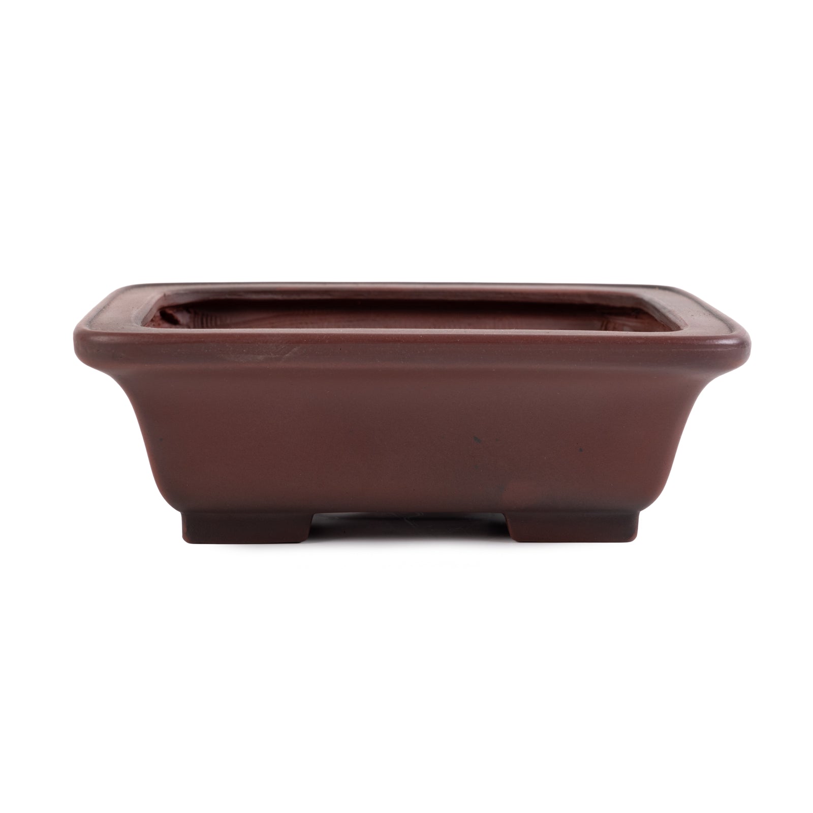 Rectangular, unglazed bonsai pot, Bigei, 160 x 127 x 54mm - - Pots