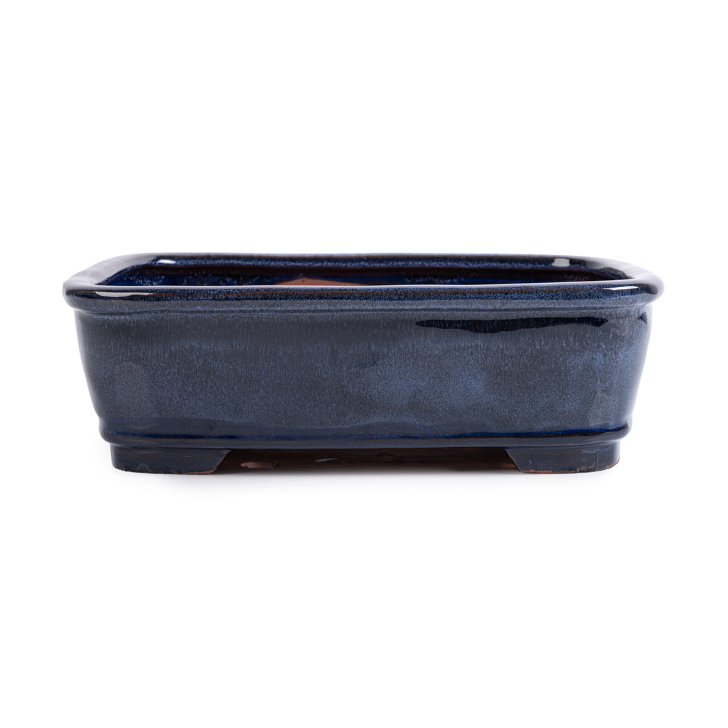 Assorted Glazed Bonsai Pots, 12" - Dark Ash Rectangle, 30 x 24 x 9cm - Pots