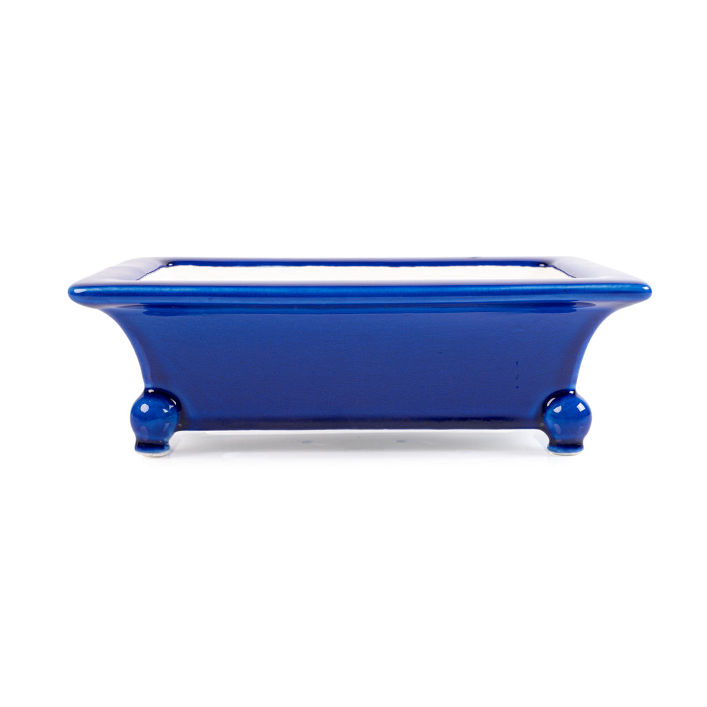 Chinese glazed rectangle, 250 x 175 x 75mm - - Pots