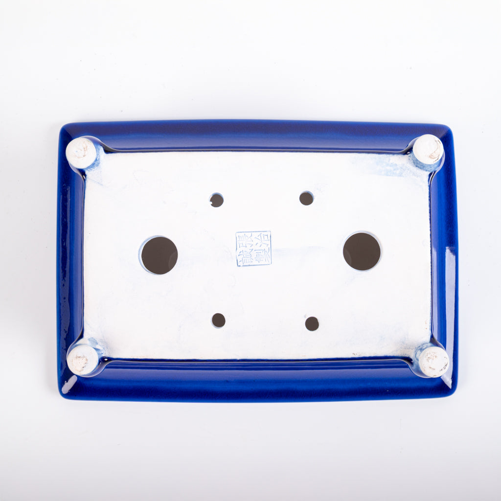 Chinese glazed rectangle, 250 x 175 x 75mm - - Pots