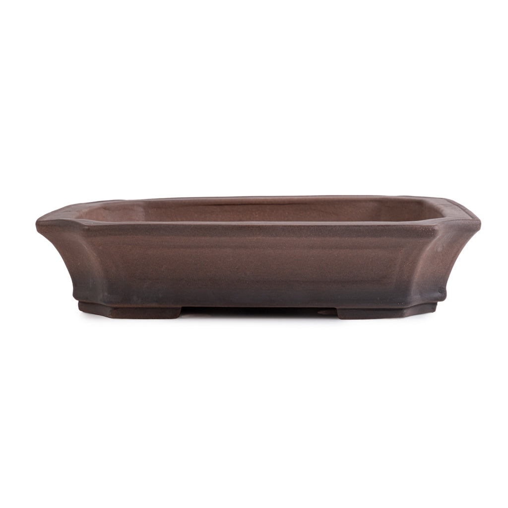 Chinese high quality, unglazed rectangle, 380 x 310 x 85mm - Terracotta with patina - Pots