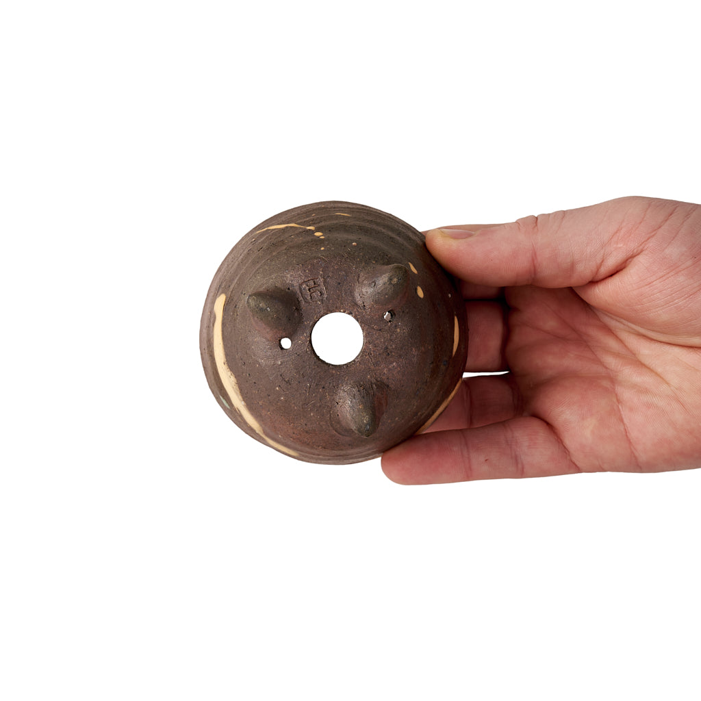 Seizan Mitsue, Round, Unglazed, 84 x 54mm by Marutatu