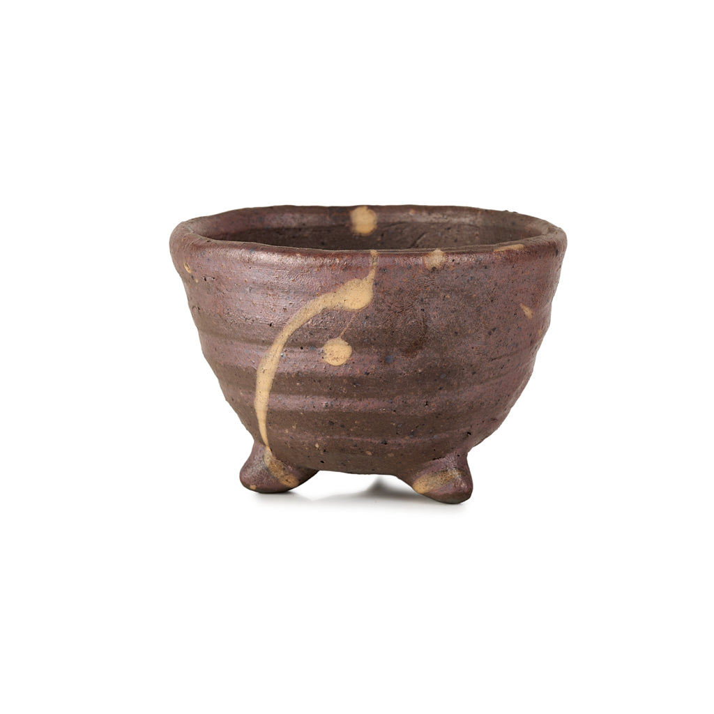 Seizan Mitsue, Round, Unglazed, 100 x 65mm by Marutatu