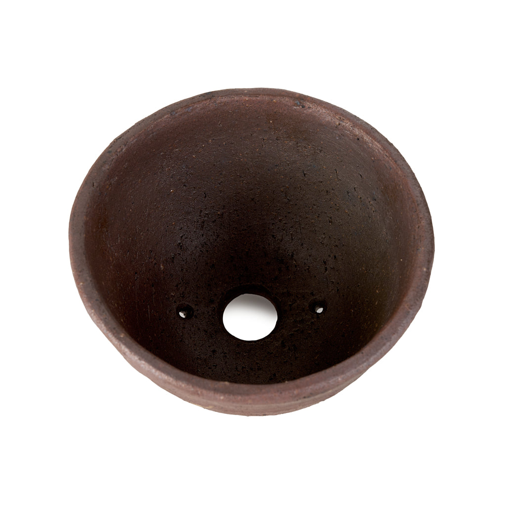 Seizan Mitsue, Round, Unglazed, 130 x 75mm by Marutatu