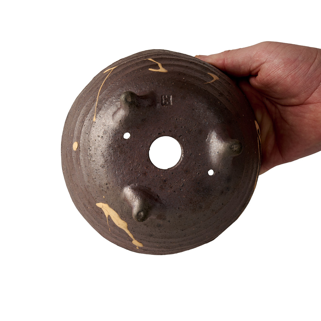 Seizan Mitsue, Round, Unglazed, 155 x 95mm by Marutatu