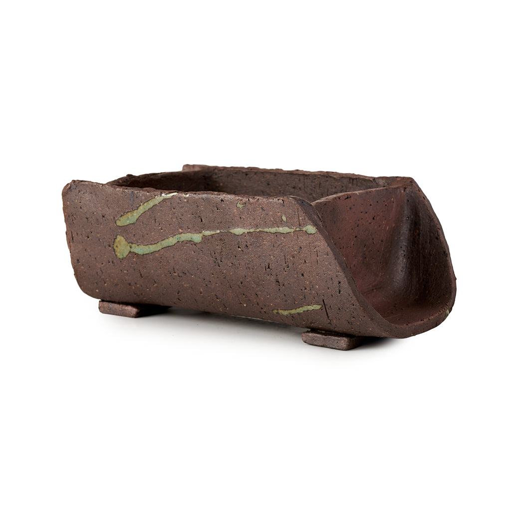Seizan Mitsue, Rectangle, Unglazed, 170 x 100 x 72mm by Marutatu