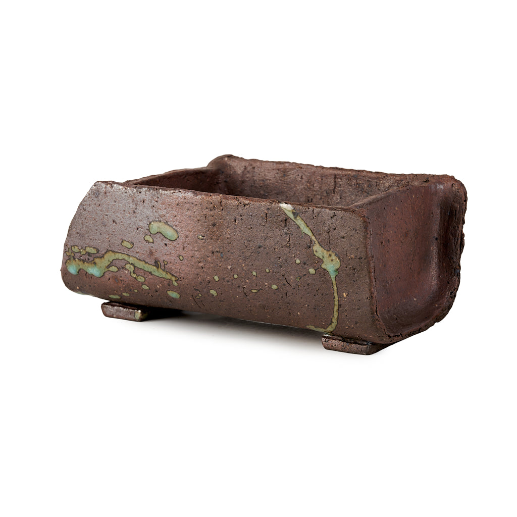Seizan Mitsue, Rectangle, Unglazed, 170 x 100 x 72mm by Marutatu