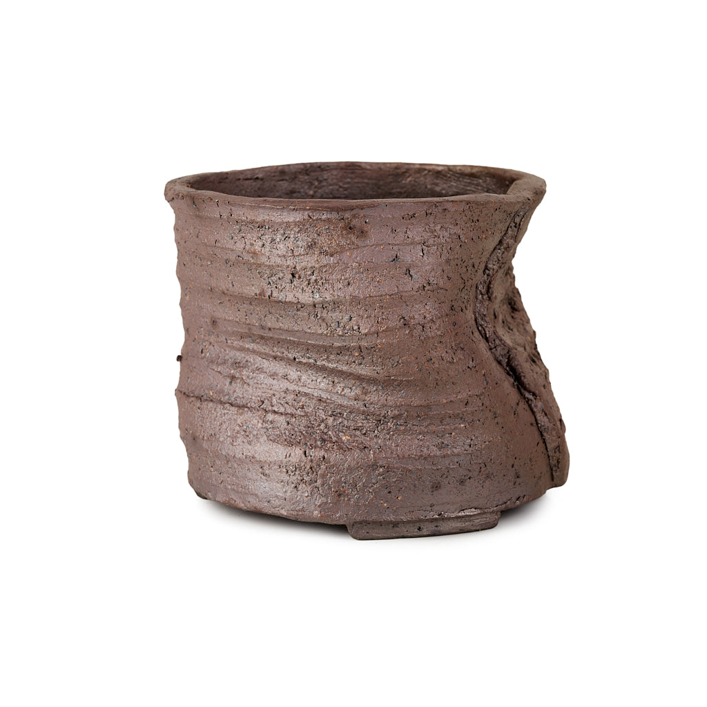 Seizan Mitsue, Round, Unglazed, 115 x 90mm by Marutatu