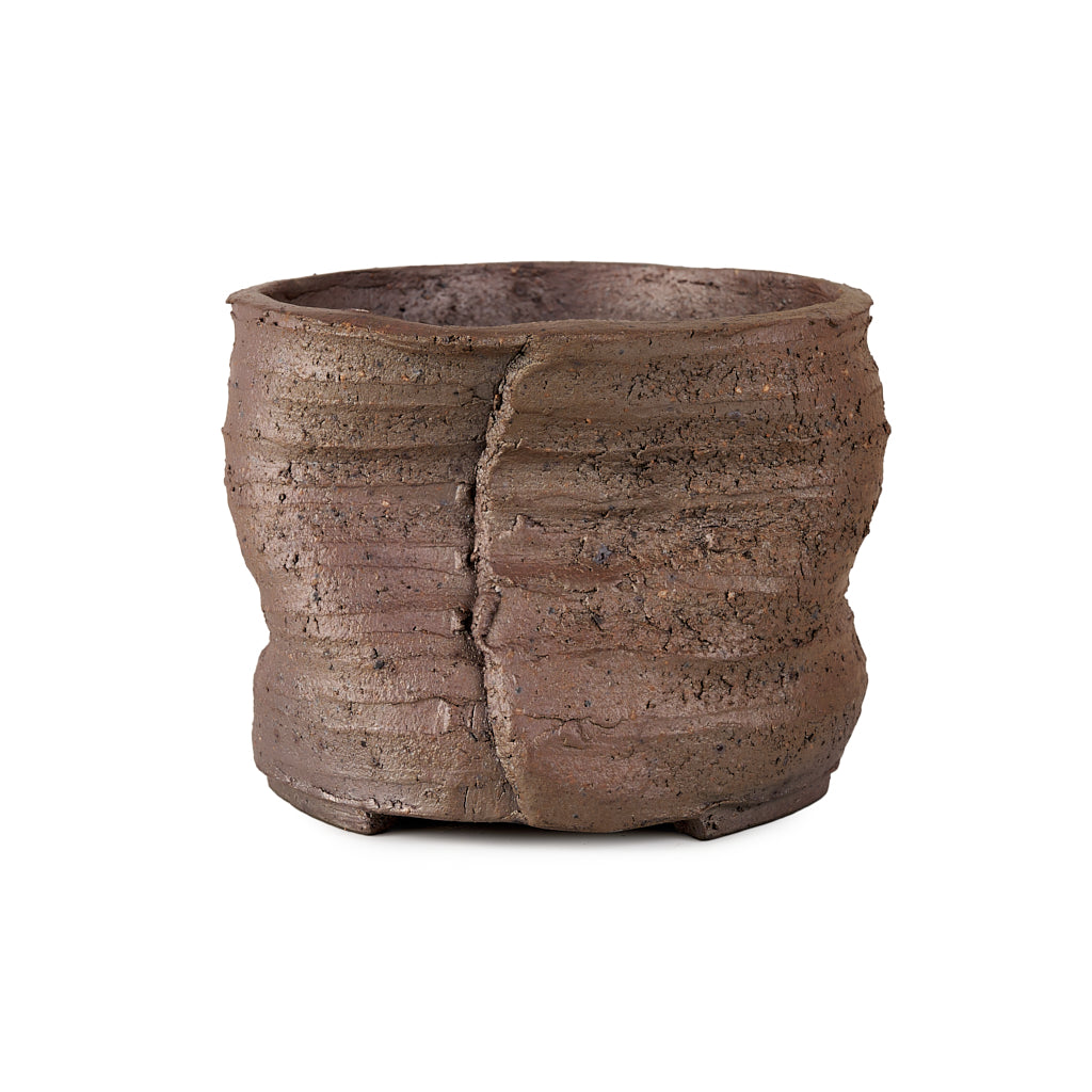 Seizan Mitsue, Round, Unglazed, 115 x 90mm by Marutatu