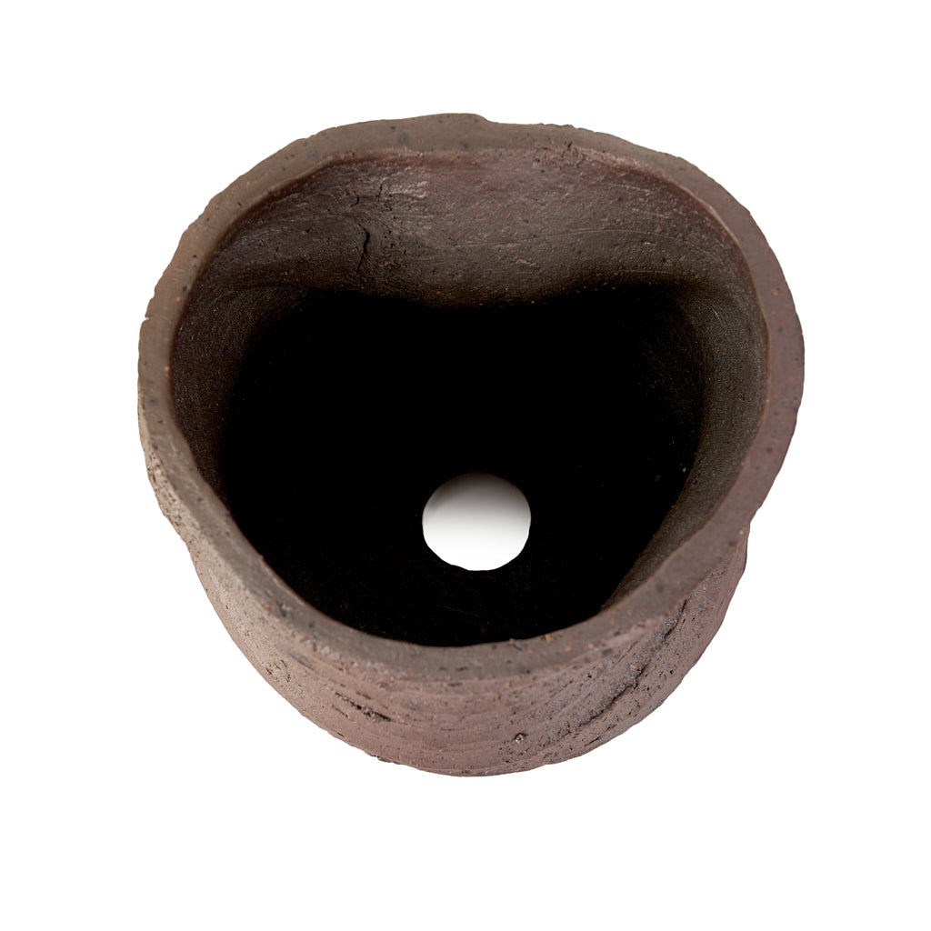 Seizan Mitsue, Round, Unglazed, 115 x 90mm by Marutatu