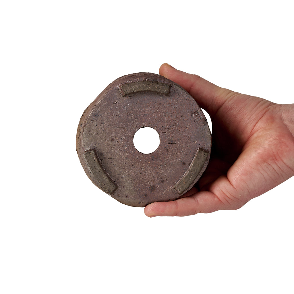 Seizan Mitsue, Round, Unglazed, 115 x 90mm by Marutatu