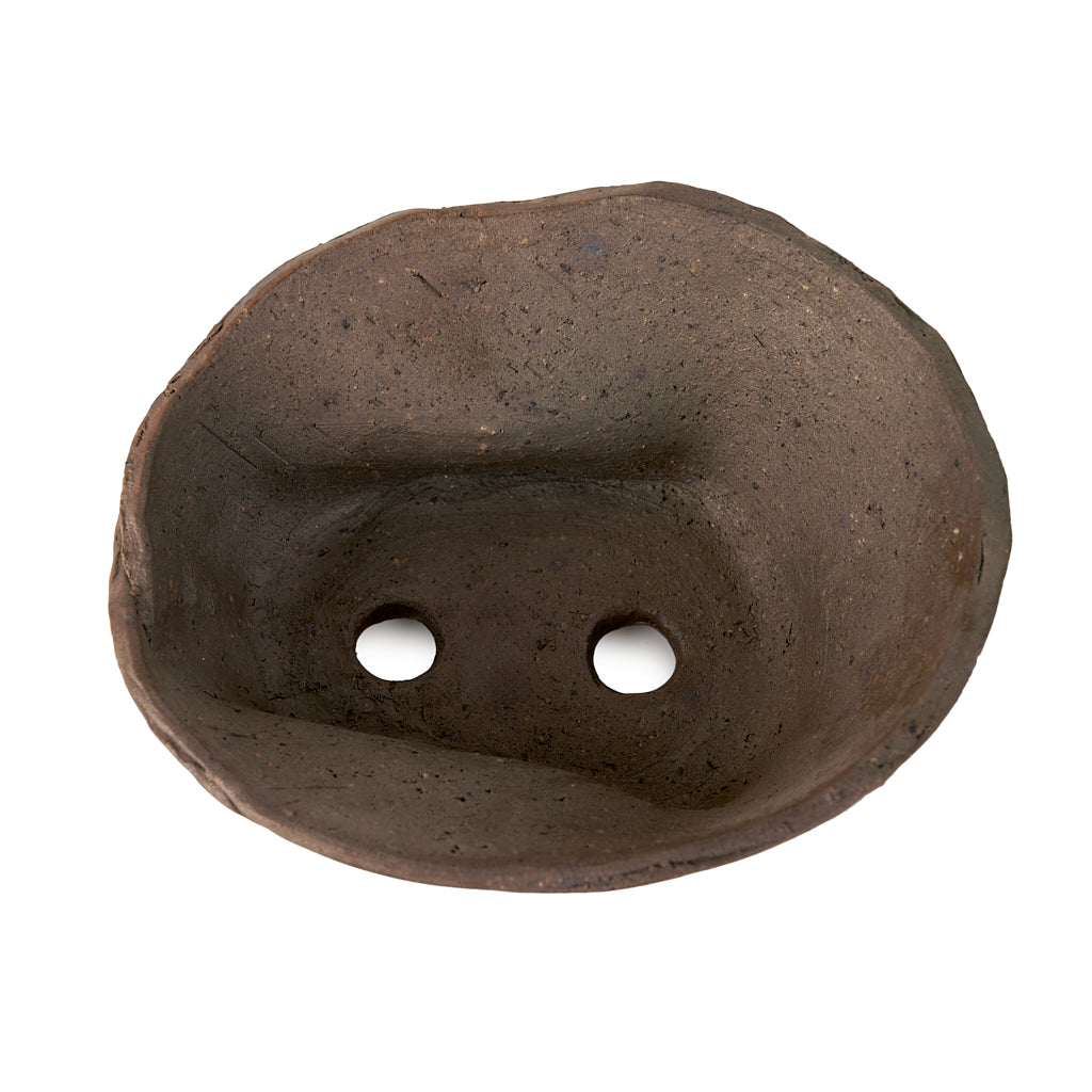 Seizan Mitsue, Round, Unglazed, 160 x 80mm by Marutatu