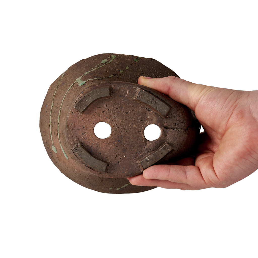 Seizan Mitsue, Round, Unglazed, 160 x 80mm by Marutatu