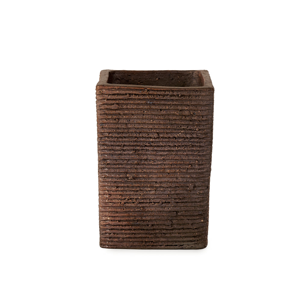 Seizan Mitsue, Rectangle, Unglazed, 88 x 88 x 125mm by Marutatu