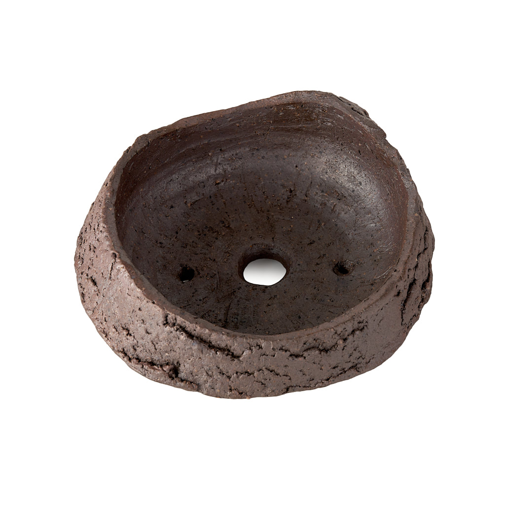 Seizan Mitsue, Round, Unglazed, 140 x 52mm by Marutatu