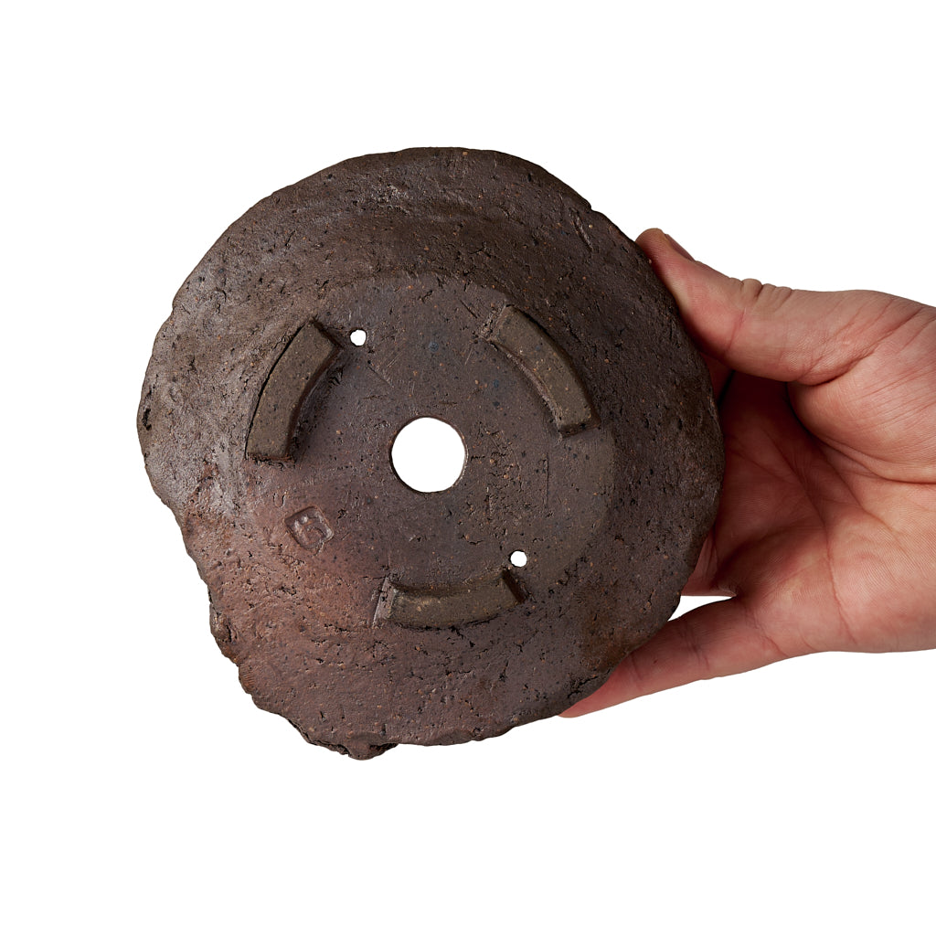 Seizan Mitsue, Round, Unglazed, 140 x 52mm by Marutatu