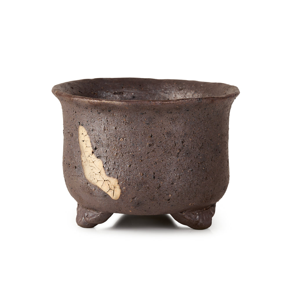 Seizan Mitsue, Round, Unglazed, 104 x 68mm by Marutatu