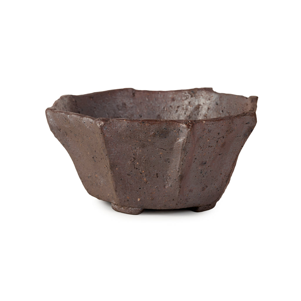Seizan Mitsue, Octagon, Unglazed, 120 x 60mm by Marutatu