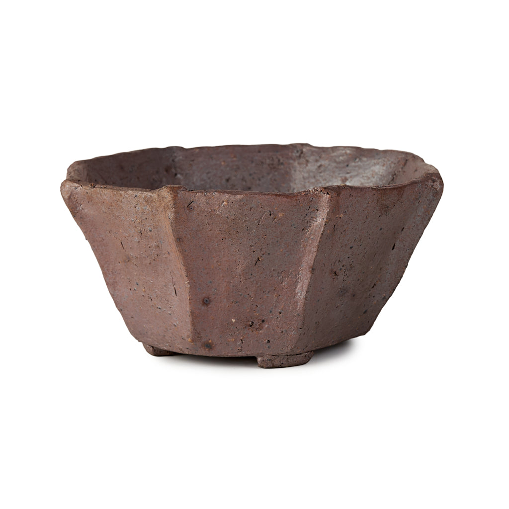 Seizan Mitsue, Octagon, Unglazed, 120 x 60mm by Marutatu