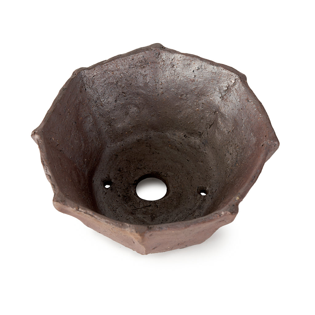 Seizan Mitsue, Octagon, Unglazed, 120 x 60mm by Marutatu