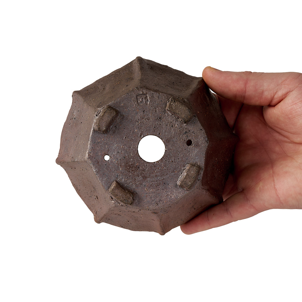 Seizan Mitsue, Octagon, Unglazed, 120 x 60mm by Marutatu