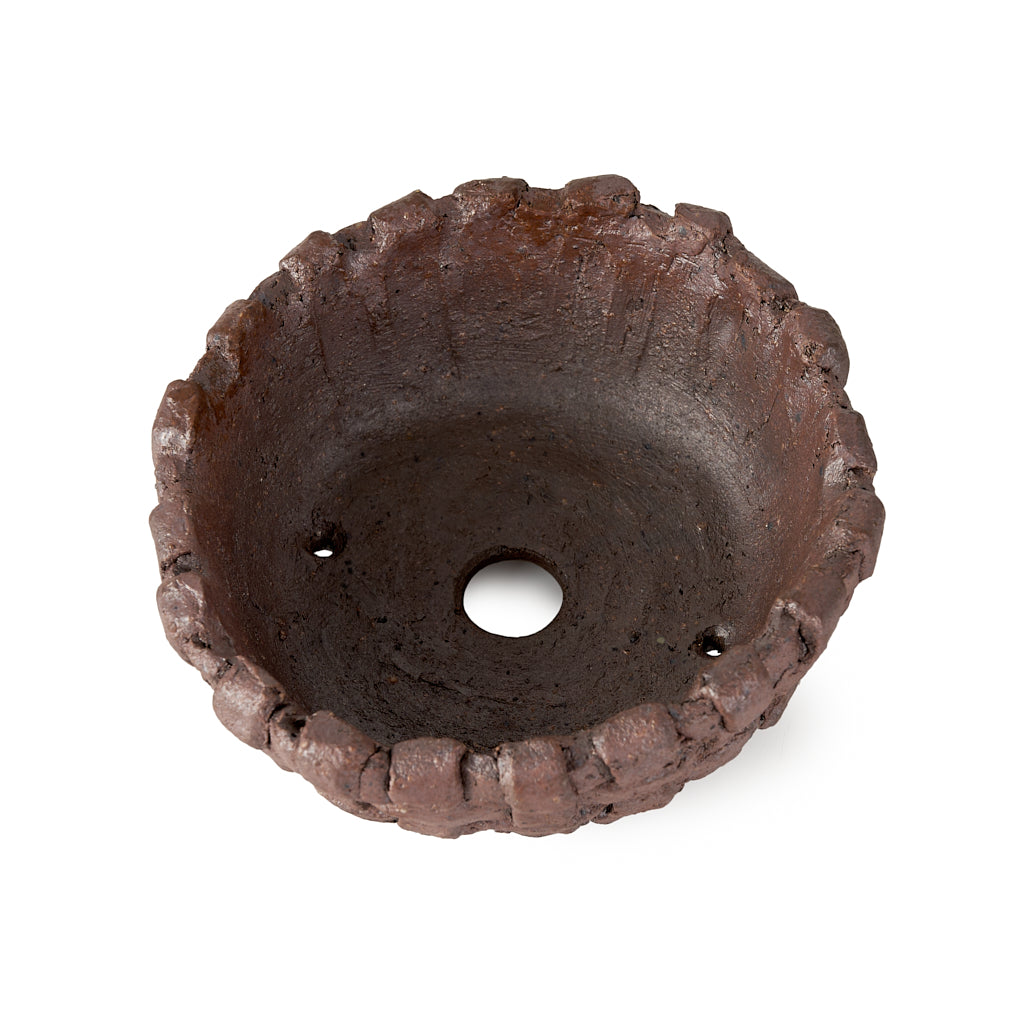 Seizan Mitsue, Round, Unglazed, 115 x 55mm by Marutatu