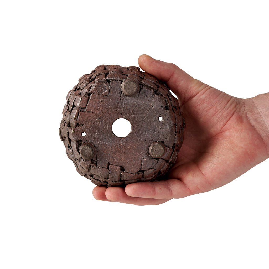 Seizan Mitsue, Round, Unglazed, 115 x 55mm by Marutatu