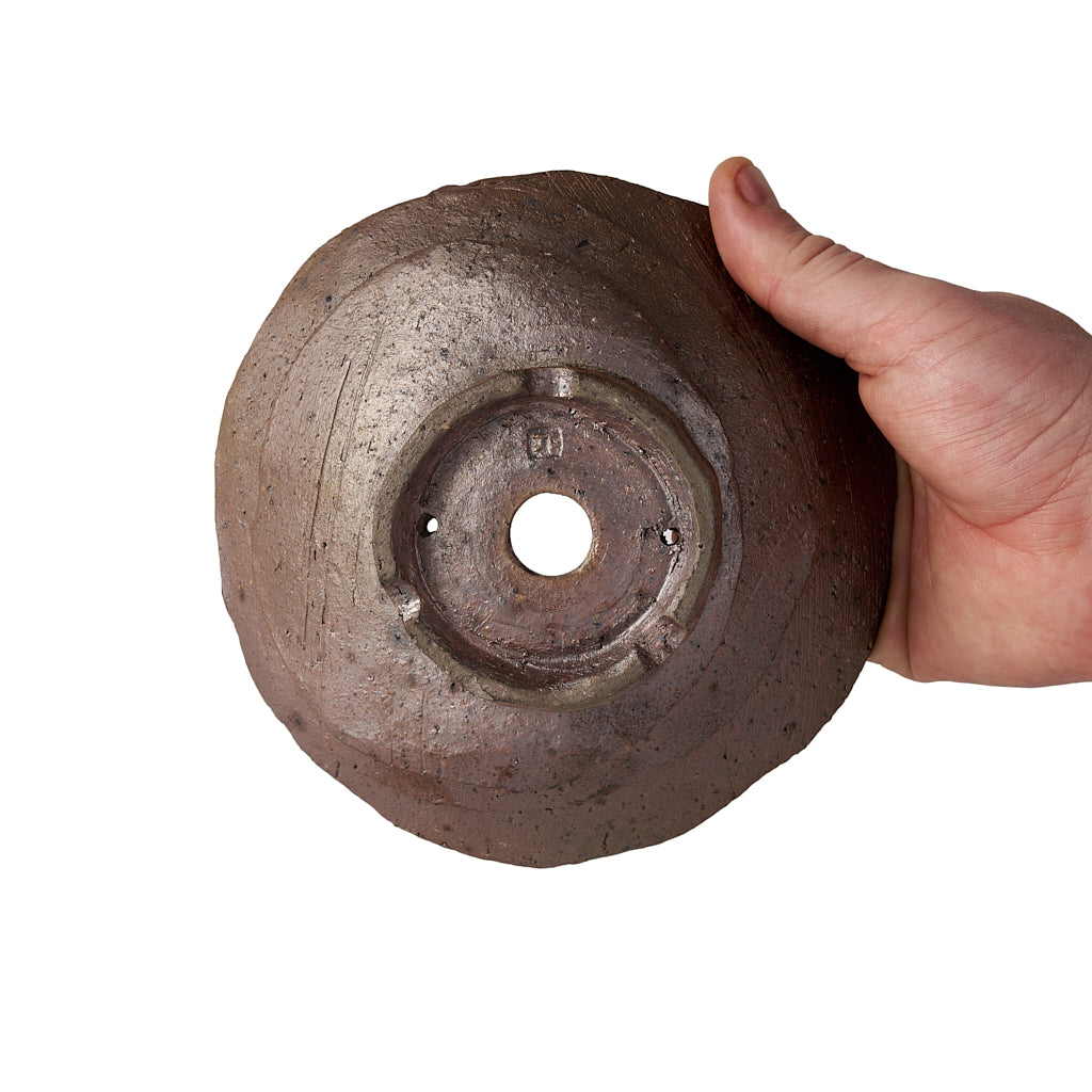 Seizan Mitsue, Round, Unglazed, 165 x 160 x 55mm by Marutatu