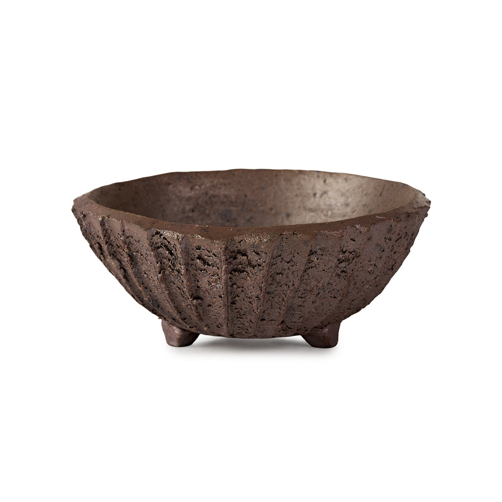 Seizan Mitsue, Round, Unglazed, 130 x 50mm by Marutatu
