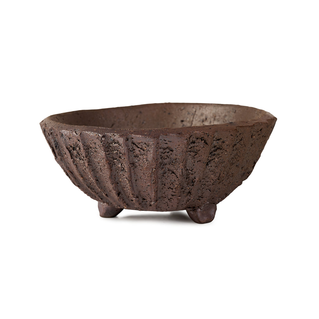 Seizan Mitsue, Round, Unglazed, 130 x 50mm by Marutatu