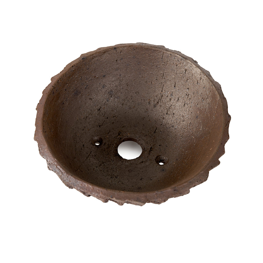 Seizan Mitsue, Round, Unglazed, 130 x 50mm by Marutatu