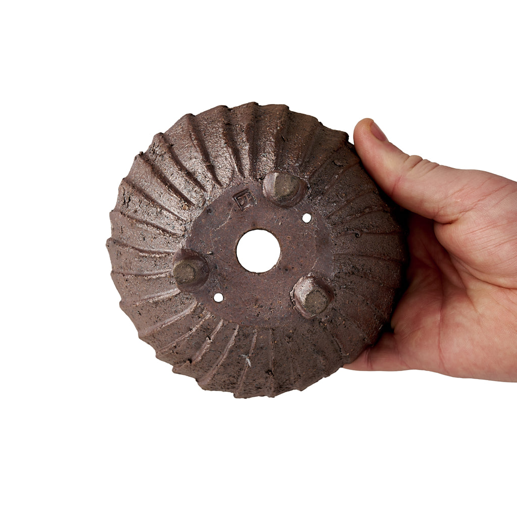 Seizan Mitsue, Round, Unglazed, 130 x 50mm by Marutatu