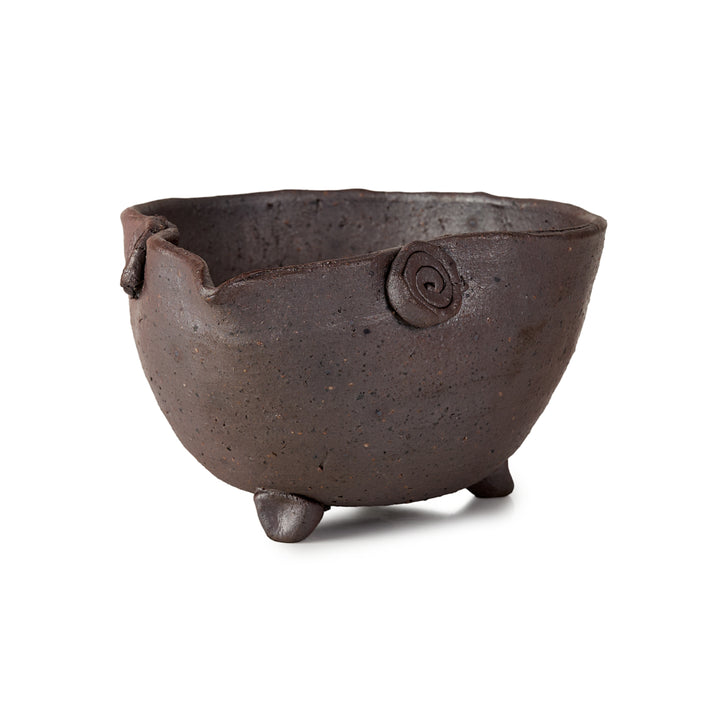 Seizan Mitsue, Oval, Unglazed, 153 x 110 x 78mm by Marutatu