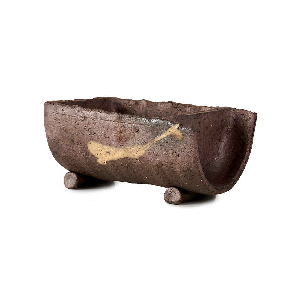 Seizan Mitsue, Rectangle, Unglazed, 125 x 92 x 62mm by Marutatu