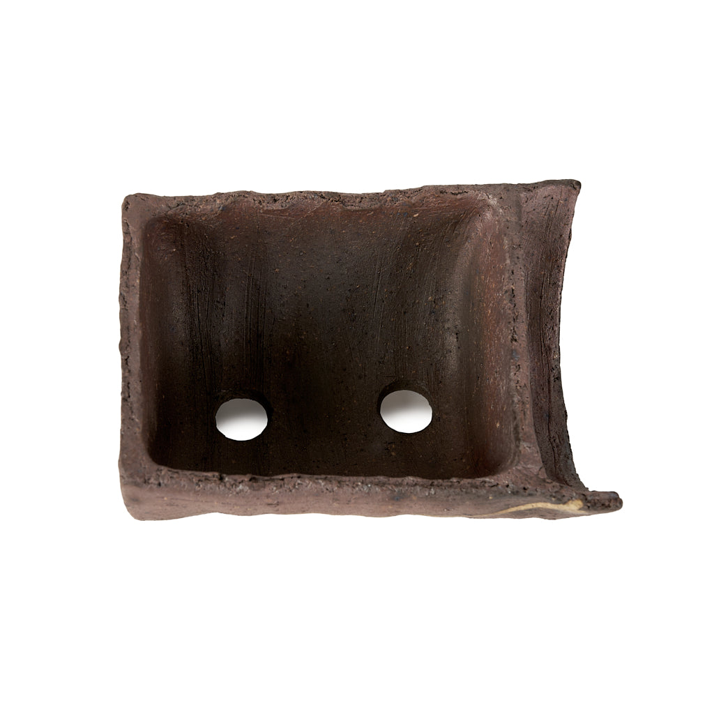 Seizan Mitsue, Rectangle, Unglazed, 125 x 92 x 62mm by Marutatu