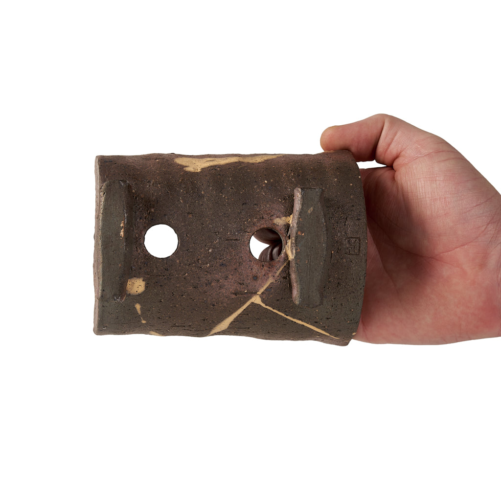 Seizan Mitsue, Rectangle, Unglazed, 125 x 92 x 62mm by Marutatu