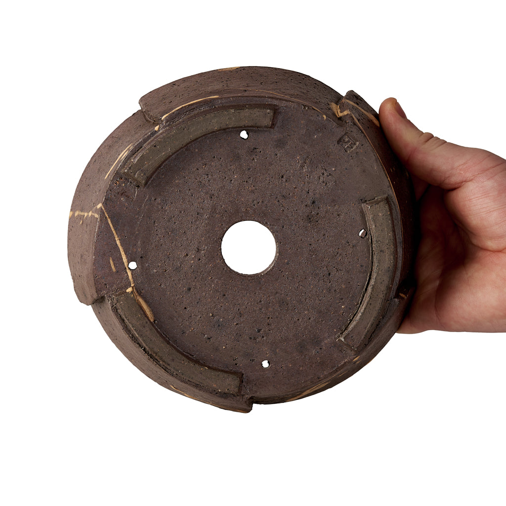 Seizan Mitsue, Round, Unglazed, 195 x 55mm by Marutatu