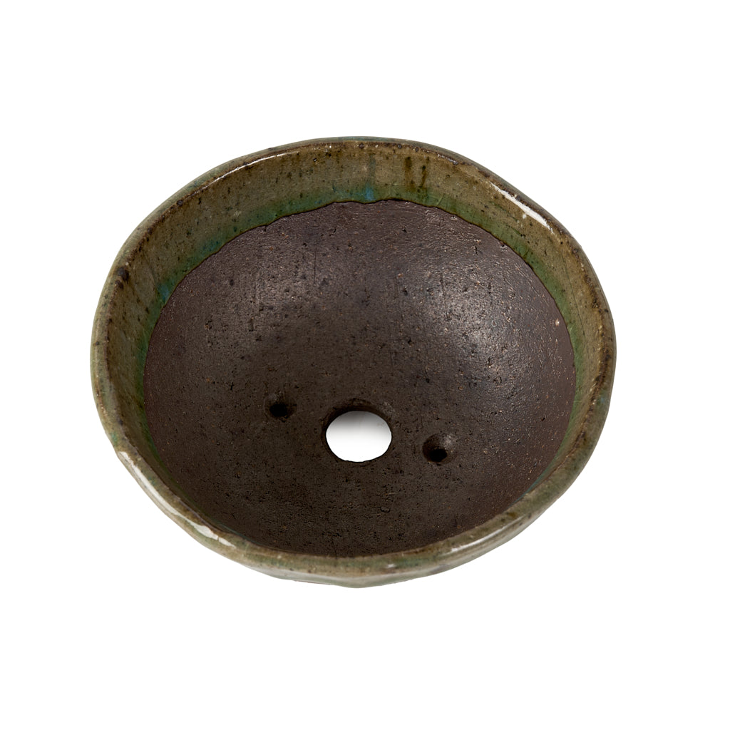 Seizan Mitsue, Round, Unglazed, 112 x 48mm by Marutatu