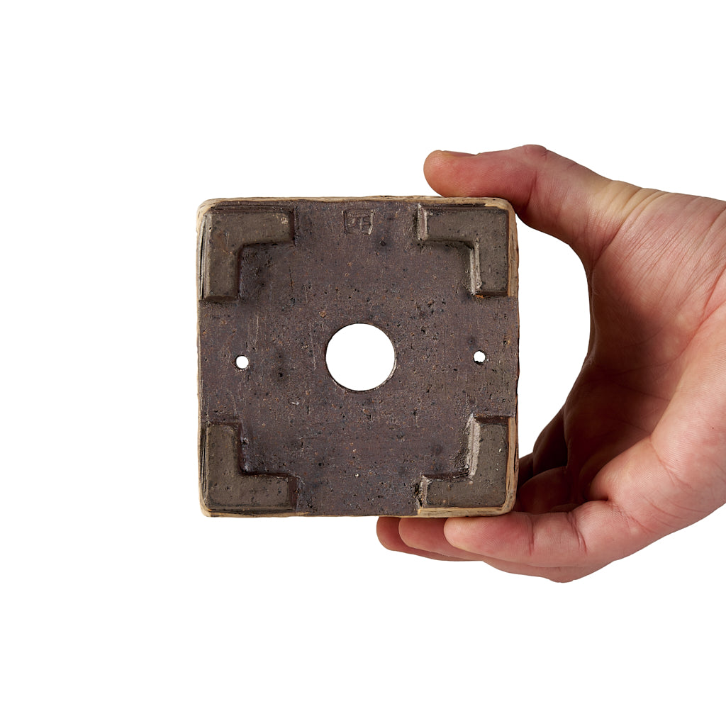 Seizan Mitsue, Square, Glazed, 105 x 105 x 80mm by Marutatu