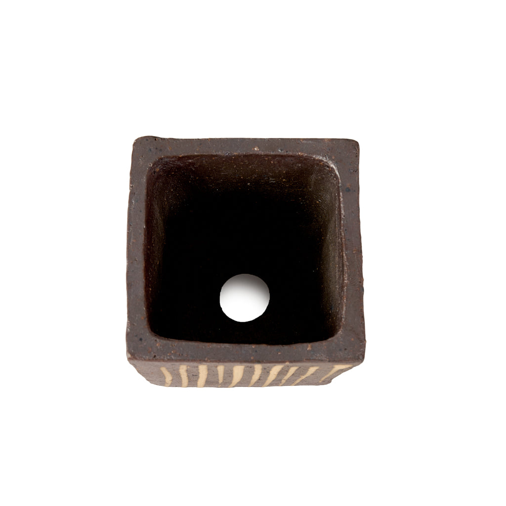 Seizan Mitsue, Square, Unglazed, 60 x 60 x 56mm by Marutatu