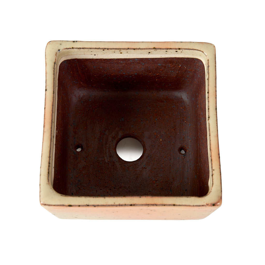 Seizan Mitsue, Square, Glazed, 102 x 102 x 62mm by Marutatu