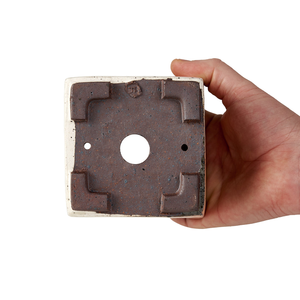 Seizan Mitsue, Square, Unglazed, 105 x 105 x 85mm by Marutatu