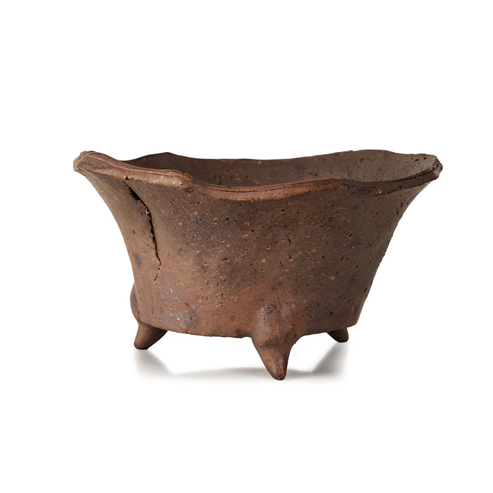 Seizan Mitsue, Round, Unglazed, 145 x 82mm by Marutatu