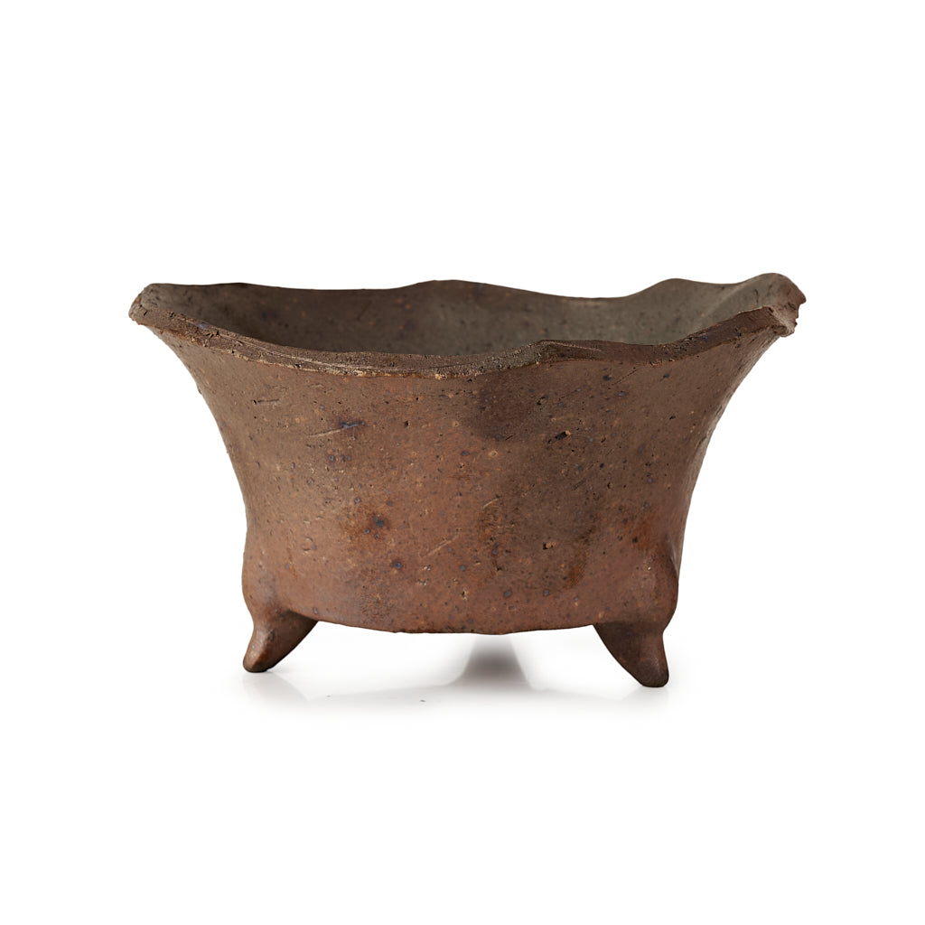 Seizan Mitsue, Round, Unglazed, 145 x 82mm by Marutatu