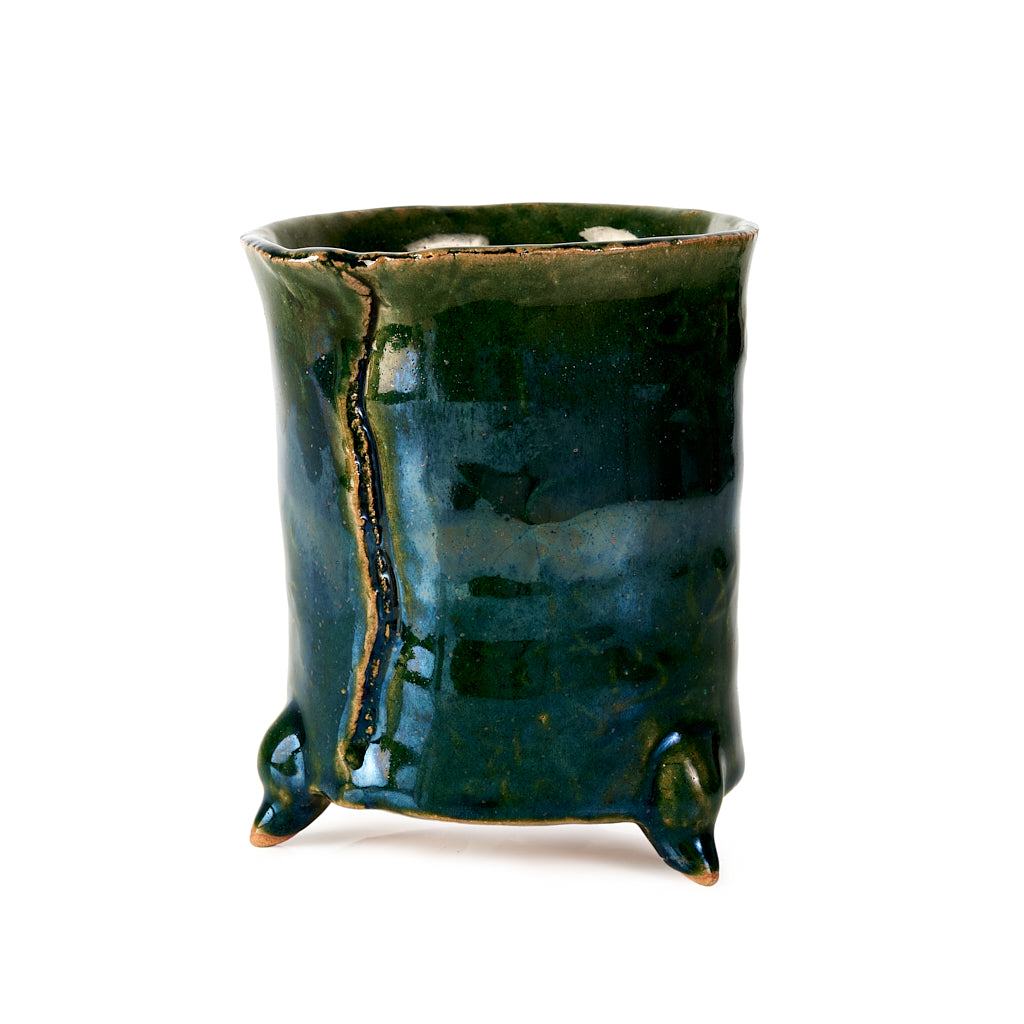 Seizan Mitsue, Round, Glazed, 100 x 140mm by Marutatu