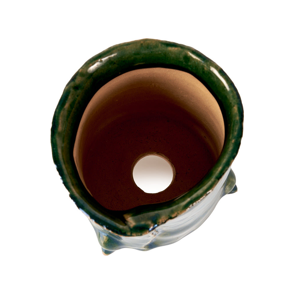 Seizan Mitsue, Round, Glazed, 100 x 140mm by Marutatu