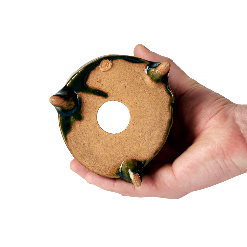 Seizan Mitsue, Round, Glazed, 100 x 140mm by Marutatu