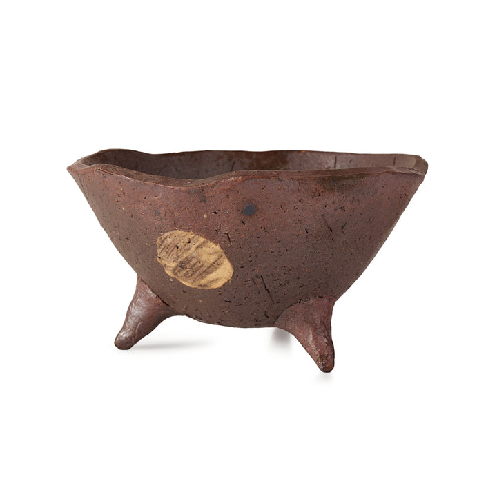 Seizan Mitsue, Round, Unglazed, 130 x 75mm by Marutatu
